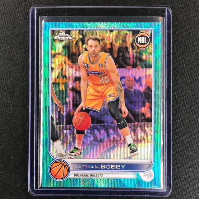 2022-23 Topps Chrome Nbl Nathan Sobey Aqua Wave /199 No 19