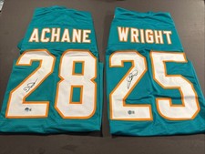 De'Von Achane & Jaylen Wright Signed XL Custom Dolphins Jerseys-Beckett Witness