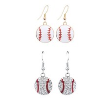 Cute Sport Ball Dangle Earrings Baseball Drop Earrings Soccer Baseball Earrings