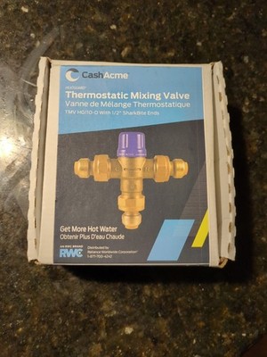 CashAcme TMV HG110-D Thermostatic Mixing Valve with 1/2'' Sharkbite  Ends