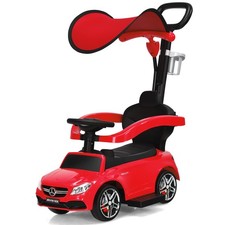 Topbuy 3 in 1 Ride On Push Car Mercedes Benz For Toddlers Stroller Sliding