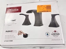 Pfister Venturi 2-Handle 8" Widespread Bathroom Faucet With Push & Seal - Matte