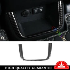 Rear USB Socket Control Frame For Toyota Highlander 2014~2019 Steel Carbon Fiber