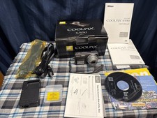 Nikon COOLPIX S550 Black Digital Camera w/Battery, Charger Cord Tested B2
