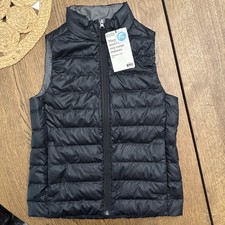 REI Co-op Youth 650 Down Puffer Vest Size M 10-12 Black Full Zip Gorpcore EUC