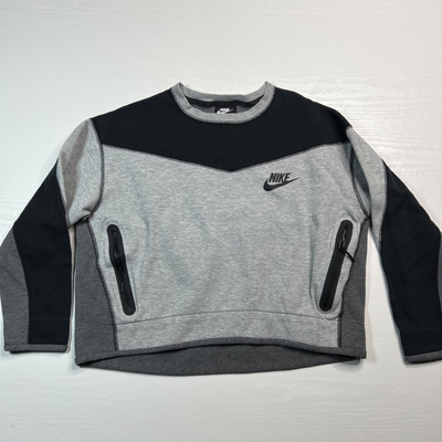 nike women's colorblocked fleece cropped sweatshirt