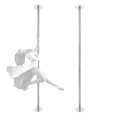 9.25 FT 45MM Spinning Static Dancing Pole Kit for Club Party Fitness 2 Pack