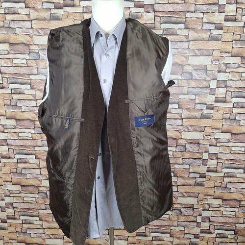 Club Room Jacket Sport Coat Mens 46R Brown Corduroy Cotton Single Vented - Picture 8 of 9