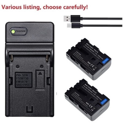 Battery or Charger for Sony NP-FM500H CLM-V55 CLM-FHD5 VG-C77AM Viltrox DC-50