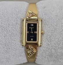 Stamper Women's Black Hills Gold Petite Rectangular Quartz Watch - New Battery