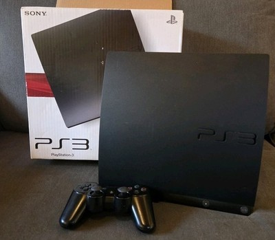 Sony Playstation 3 mit 2 Controllern- PS3 Slim Spielekonsole mit 120GB - mit OVP