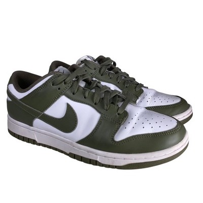 Nike Dunk Low Turnschuhe UK Größe 5,5 olivgrün weiß Leder Damen DD1503-120