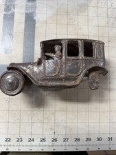 Vintage Arcade Cab Taxi Large Cast Iron Toy Car R-57 With Driver Read Issues