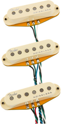 NO BOX!   Genuine ALNICO 5 Magnet Fender GEN 4 NOISELESS SSS Strat Pickup Set