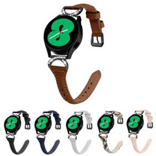 Genuine Leather Strap Band Bracelet for Samsung Galaxy Watch 6 5 4 Active2 40/44