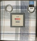 Dunelm Harrison Blue & Green Check Thermal Eyelet Curtains  66"x90" (W x L)Pair
