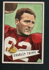 1952 Bowman Small Football Card #12 Charlie Trippi-Chicago Cardinals Ex Card