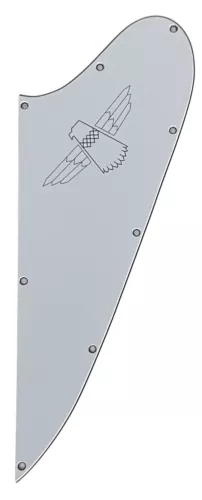 Guitar Parts Guitar Pickguard For Gibson Firebird Thunderbird Bass Logo White