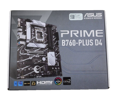 ASUS Prime B760-Plus D4, Intel B760 LGA 1700 ATX motherboard