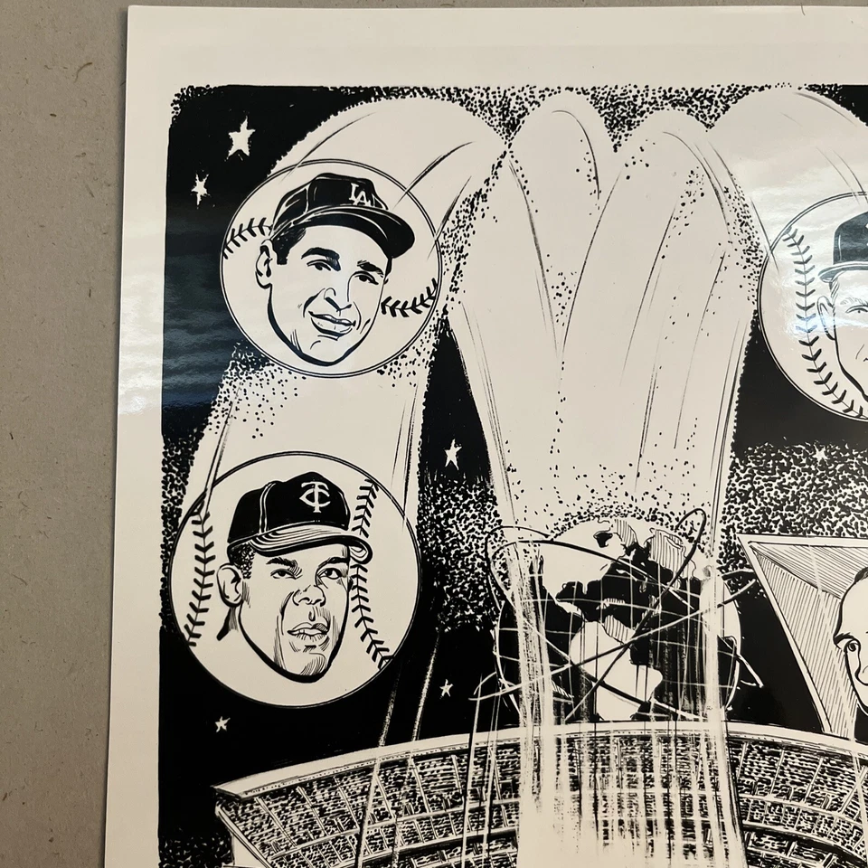 RARE💥ART~NY METS@SHEA~1964 MLB ALL-STAR Game~Lindsey Nelson~Mays~Koufax~Whitey - Image 4 of 4