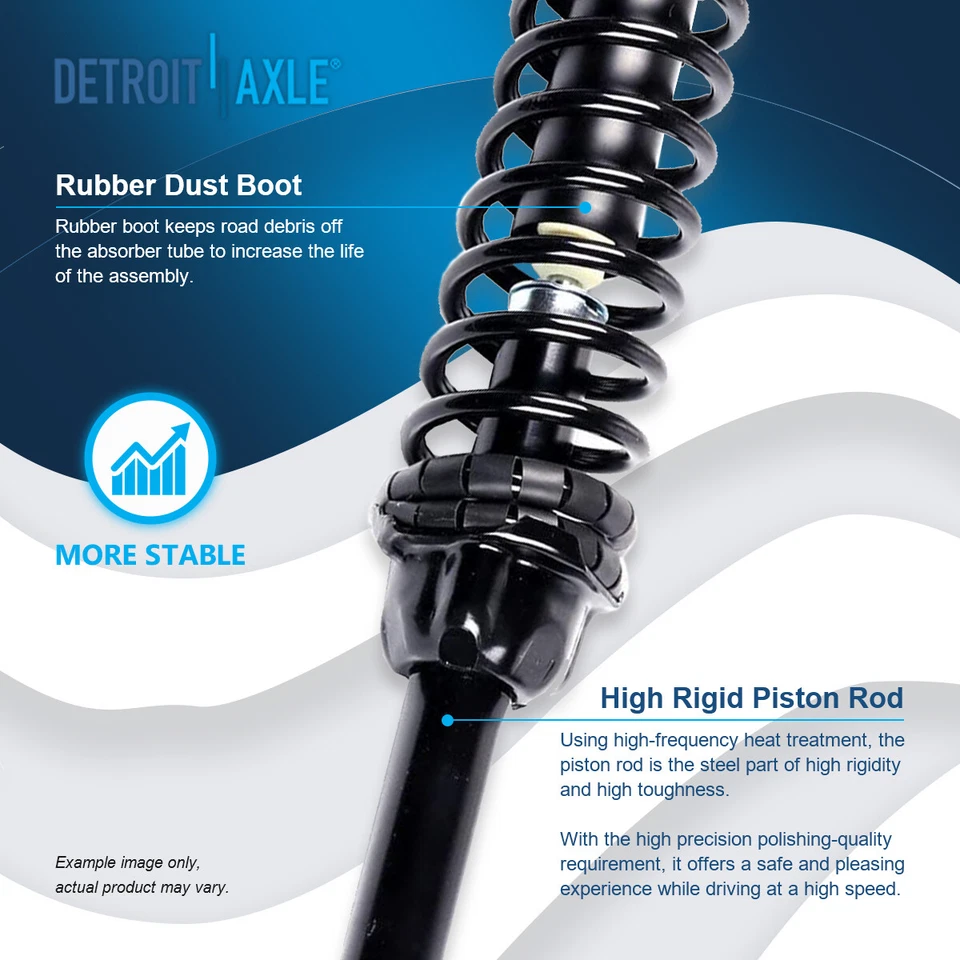 4 puntales delanteros traseros con conjunto de resortes helicoidales para Honda CR-V 1997-2000 2001 Foto 4 de 4