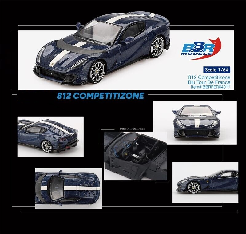BBR 1:64 812 Competitizone Blu Tour De France Diecast Model Car | eBay