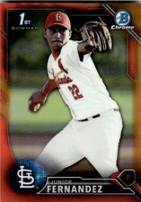 2016 Bowman Chrome Prospects Orange Refractor Junior Fernandez RC 10/25 Marines