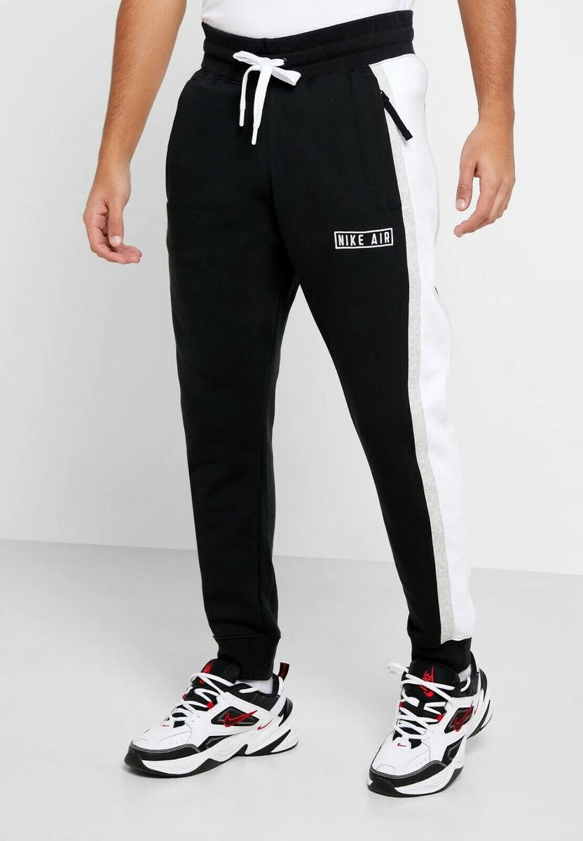 Men s Nike Air Black Fleece Trousers Joggers Pants SZ XL Black