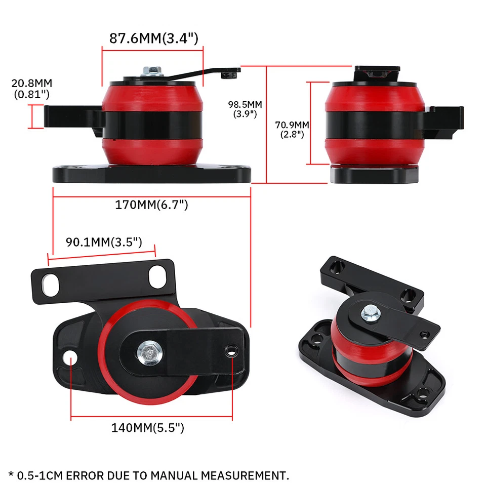 Kit de montaje de motor de transmisión para 15-19 VW GTI Golf R MK7 2.0T repuesto Foto 2 de 4