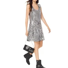 MICHAEL KORS NEW Women's Sleeveless Sequined Party Dress TEDO