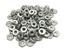Hex Nut Aluminum Alloy  3/16"-24 UNC PKG OF 100