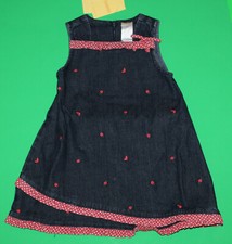 12 18 Maglione Coccinella Jeans Denim Gymboree LITTLE LADY Nuovo con etichette ABITO Ragazze 