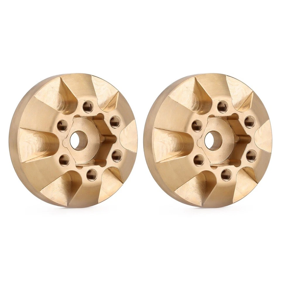  New Brass 12mm Wheel Hex Hub 1.9"/2.2" Wheel Rim for 1/10 RC Crawler SCX10 TRX4 - Image 3 of 4