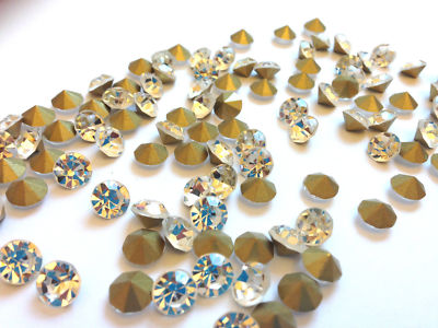 Glas Spitz Rückseite Strass Kristall für Hochzeit Schmuck & Mode Deko