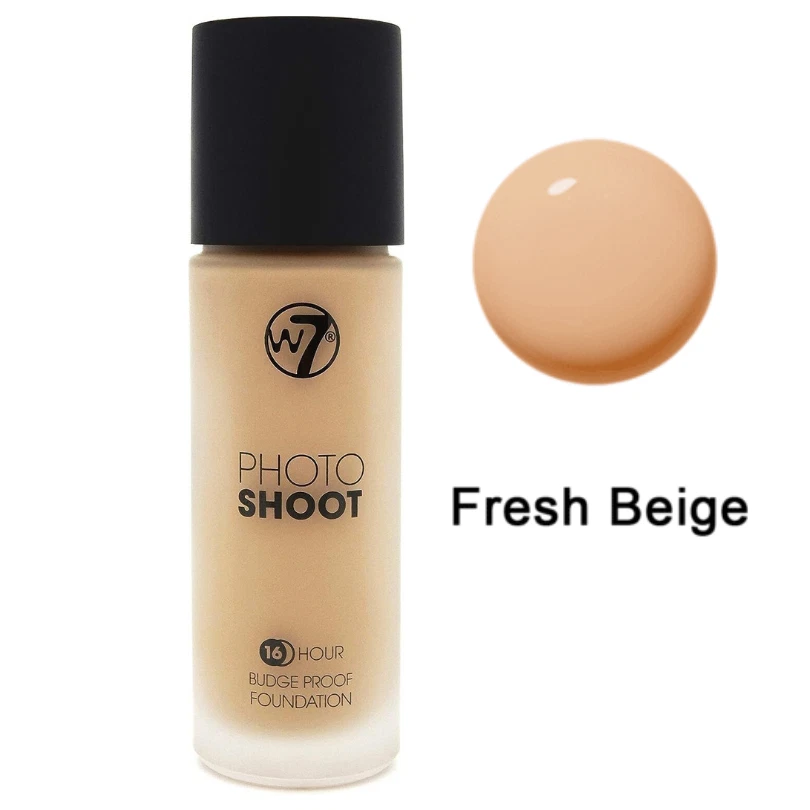 W7 Fotoshooting Foundation 16 Stunden Budge Proof einwandfrei vollständige Abdeckung frisch beige