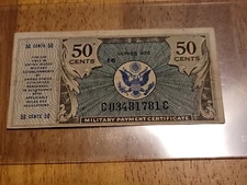 Military Payment Certificate MPC Series 472 50C fifty cents Rare USA US ARMY