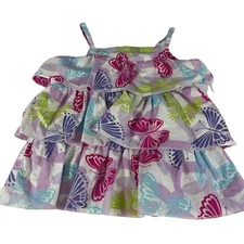 Koala Kids Girls Size 4T Ruffled Tiered Butterfly Top