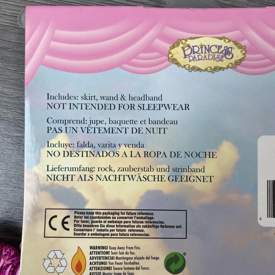 Conjunto de Saia Sereia Rosa Princesa Paraíso Fantasia Infantil 3 Peças Vestido Tamanho M G - Imagem 4 de 4