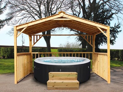 Hot Tub Wooden Gazebo DIY Garden Kit 2 
