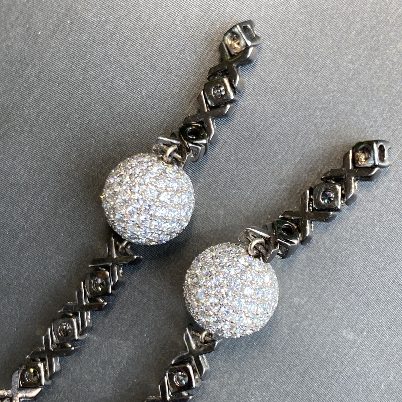 14K 18K White Black Gold 4ctw Diamond Sphere Carved R… Gem