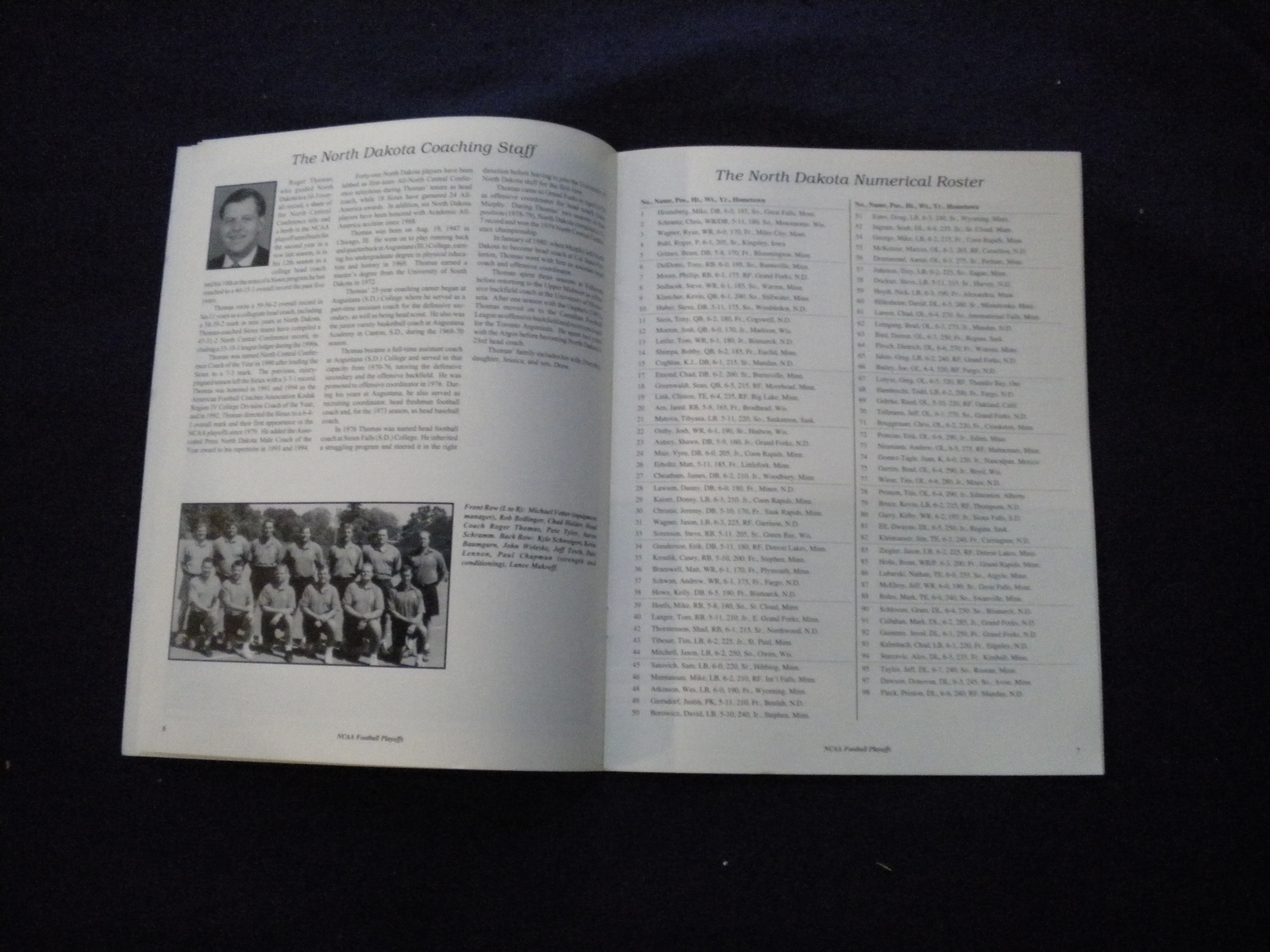 1995 NOV 18 NCAA DIV II PROGRAM NO. DAKOTA STATE VS NO. DAKOTA J 8352 eBay