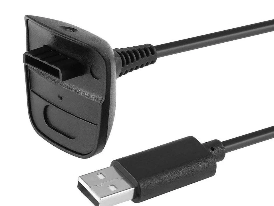 Cavo ricarica cavetto caricabatteria USB pr controller wireless gamepad Xbox 360 - Immagine 2 di 3