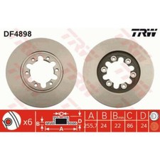 TRW 2x Bremsscheibe vorne 256 belüftet für Ford Ranger TU_ ES ET Mazda