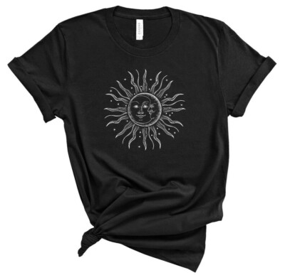Eclipse Shirt Sun and Moon Astrology Horoscopes Top Gothic Yoga Spiritual 