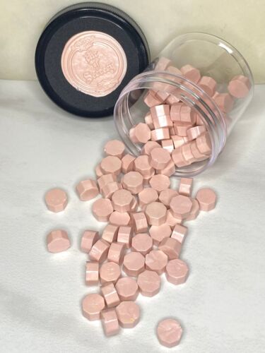 100 pièces de perles de cire d'étanchéité rose satiné - Photo 1/3