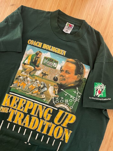VTG 90's Green Bay Packers Coach Holmgren Shirt Size XL Super Bowl 7UP Promo - Picture 8 of 8