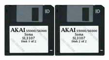 Akai S5000 / S6000 Set of Two Floppy Disks Sona SL3107
