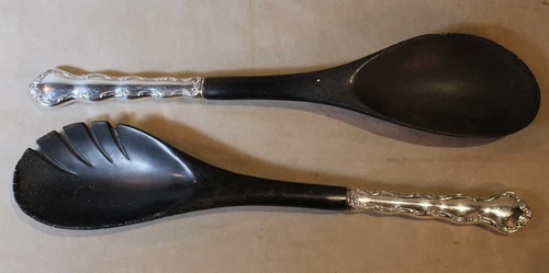 Reed & Barton Tara Pattern Sterling Handled Salad Tongs c. 1945 (As Is)