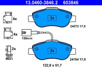 Bremsscheiben-BremsbeläGe-Kit ATE 13.0460-3846.2 Ford 1559697 Ford 1731171