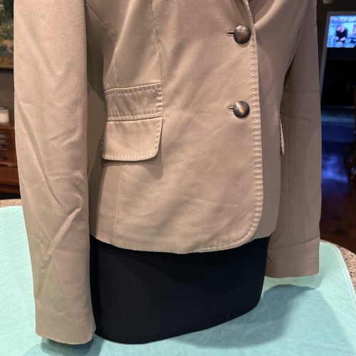 Casual Corner Stretch Womens 2 Piece Suit Set Blazer & Pants Camel Size 10 - Picture 5 of 24